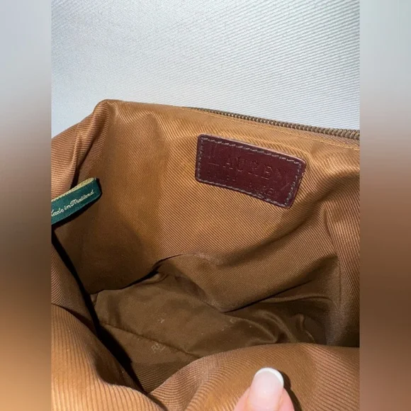 Vintage Lauren by Ralph Lauren Brown Plaid Tote Bag - Picture 6 of 16